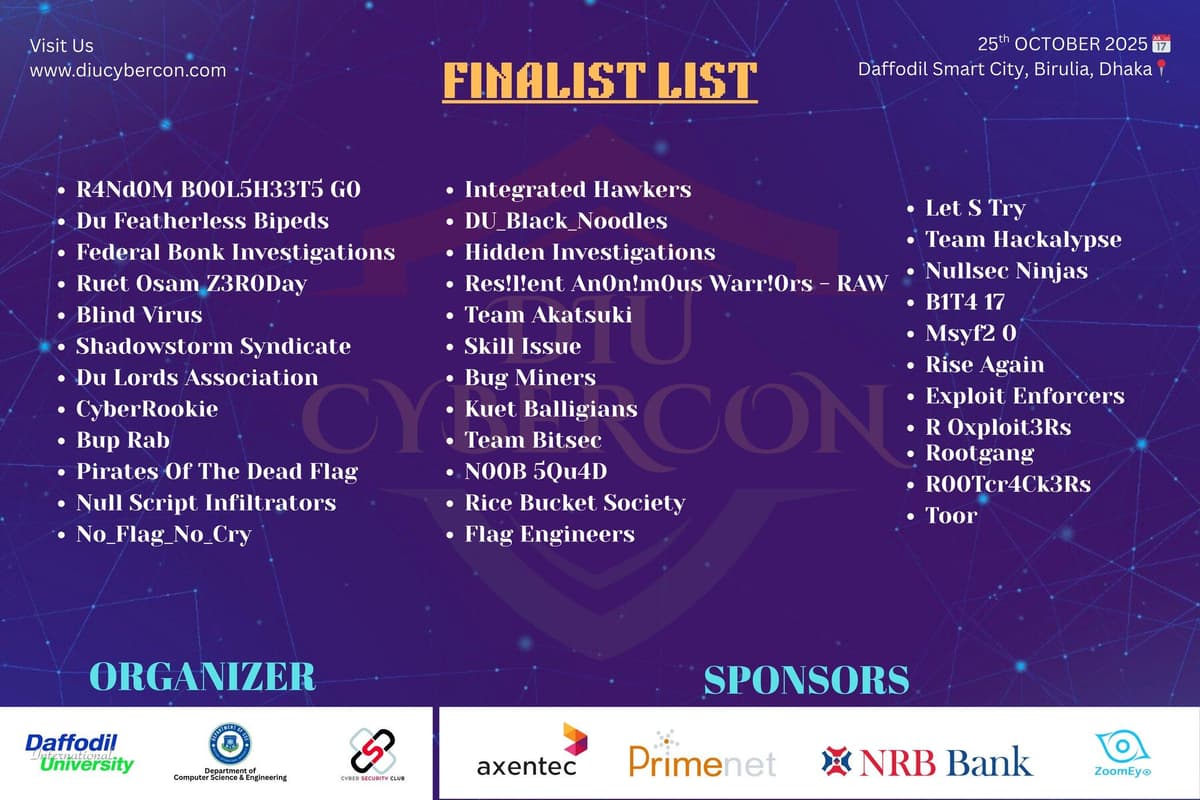 Finalist: DIU CYBERCON